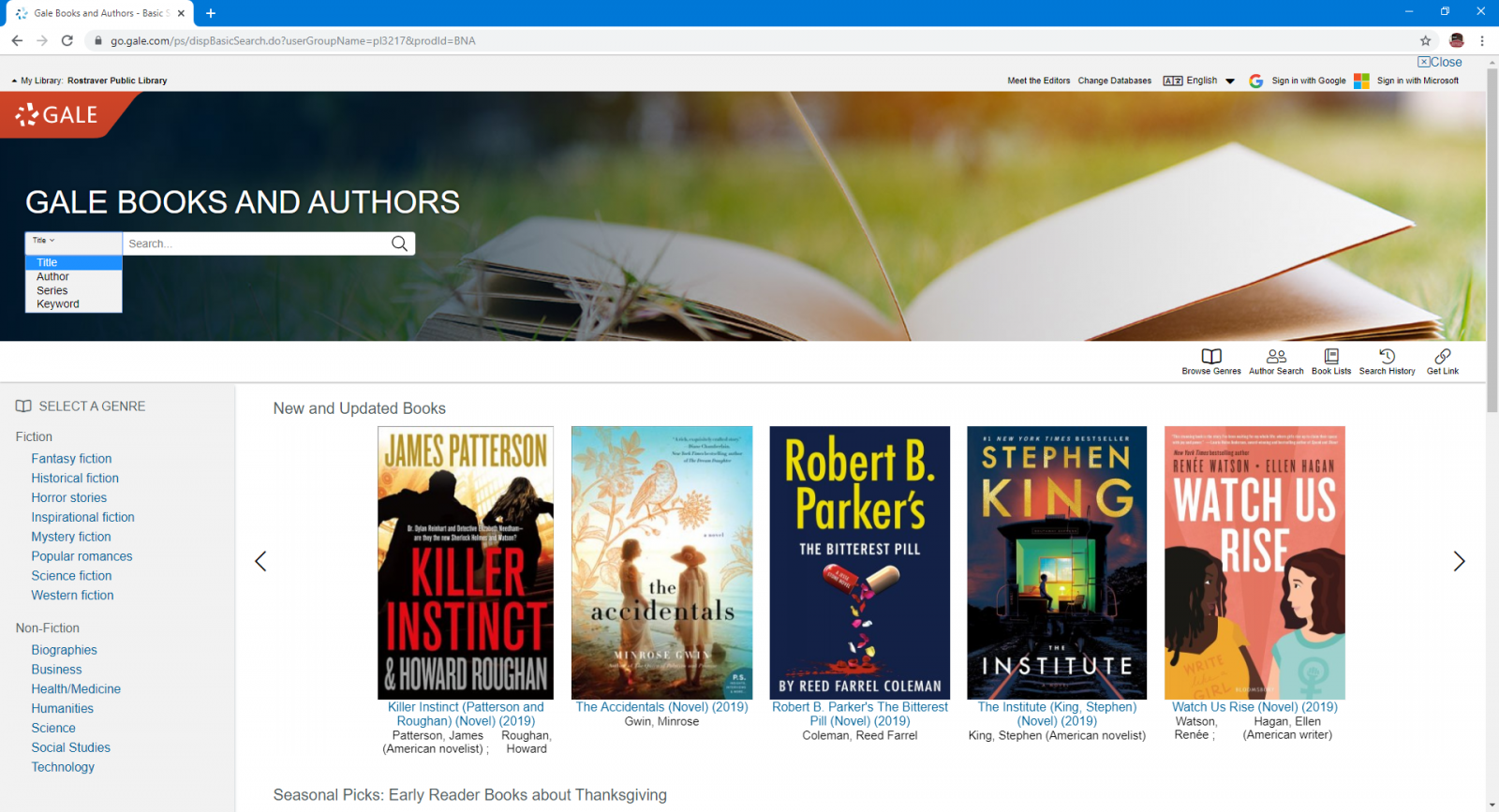 Power Library Tip #1: Using the Books and Authors Database – Rostraver ...